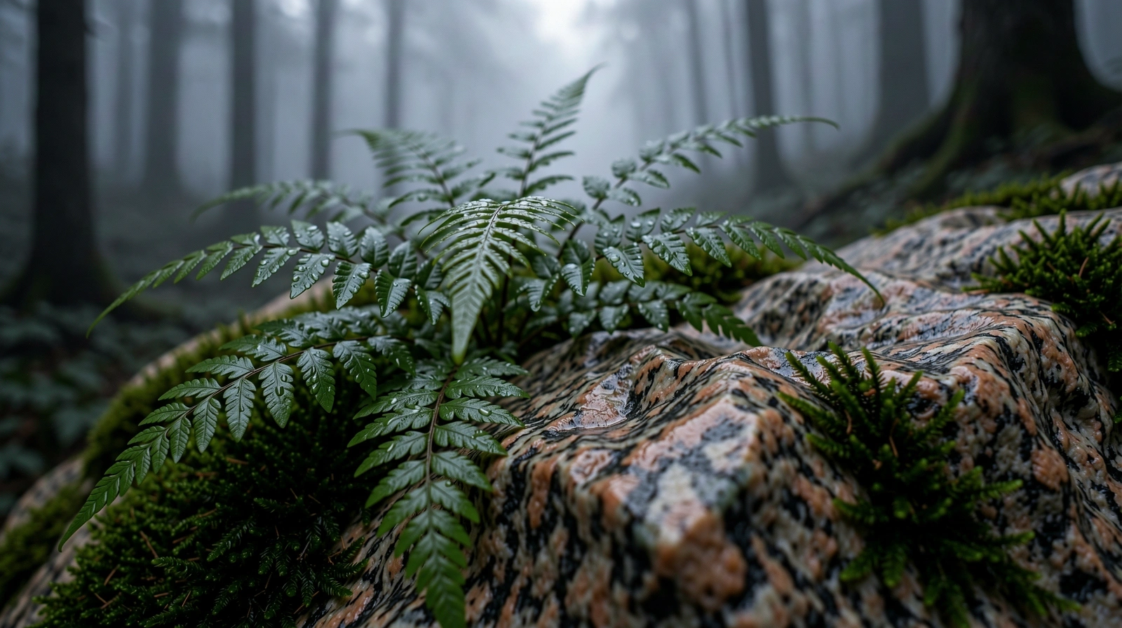 Nebeliger Wald in Sachsen