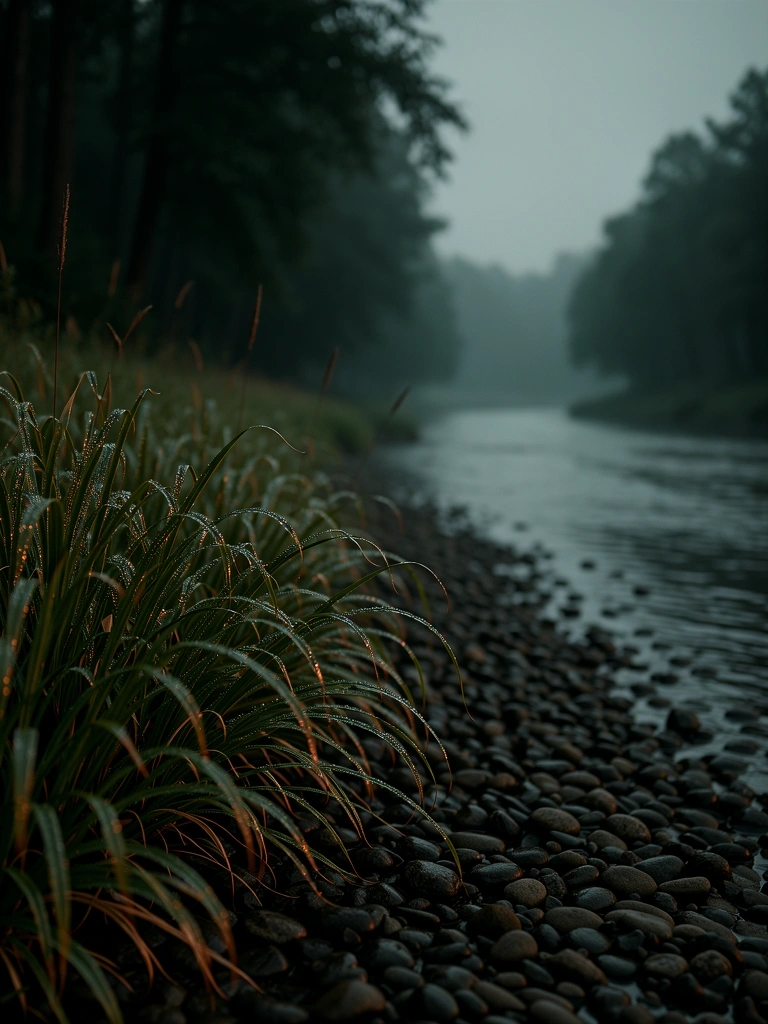 Morgennebel an der Elbe